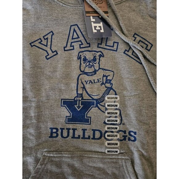 Yale Bulldog Pullover Hooded Sweatshirt - Gray - Picture 4 of 7
